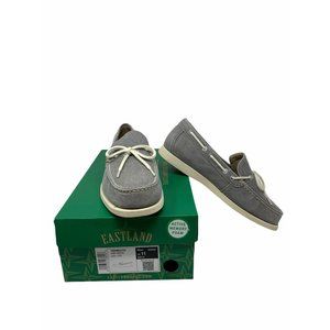 Eastland Men's Grey Yarmouth 1-Eye Canvas Boat Shoes 11